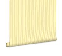 Joules Yellow Country Critters Stripe Smooth Wallpaper