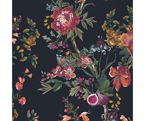 Graham & Brown Joules Forest Chinoiserie French Navy Wallpaper | Easy Paste The Wall Application | Navy Floral Design | Eco Friendly