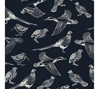 Graham & Brown Joules Hunting Birds French Navy Wallpaper | Easy Paste The Wall Application | Navy Animal Design | Eco Friendly