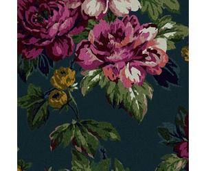 Graham & Brown Joules Invite Floral Peacock Wallpaper | Easy Paste The Wall Application | Blue Floral Design | Eco Friendly