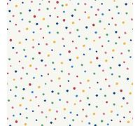 Joules Lynx Spot White/Rainbow Wallpaper - 10m x 52cm