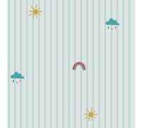 Graham & Brown Joules Whatever The Weather Icons Haze Blue Wallpaper | Easy Paste The Wall Application | Blue Kids Design | Eco Friendly
