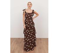 Graham & Brown Mixed Media Rose Trail Printed Canvas Brown