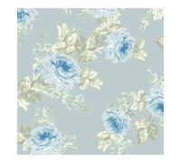 Graham & Brown Shabby Chic by Rachel Ashwell Royal Bouquet Blue Floral Wallpaper