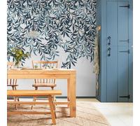 Graham & Brown William Morris at Home Willow Bough Blue Mural | 4m x 2.5m | Leaf | Print to Order | Eco-Friendly | Supplied as a Wallpaper roll