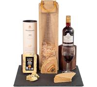 Graham's 10 Year Old Port and Stilton Cheese Hamper in a Jute Bag | Savour a classic pairing of Graham's 10 Year Old Tawny Port and Stilton Cheese, made for a truly indulgent occasion