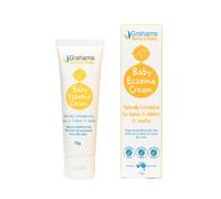 Grahams Natural Baby Eczema Cream - Clinically Proven for Dry Skin, Itch Relief, Redness & Rash - For Ages 0-12 Years - With Colloidal Oatmeal & Shea Butter | Steroid-Free & Fragrance-Free (75g)