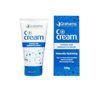 Grahams Natural C+ Eczema Relief Cream - Steroid-Free Moisturizer Soothes Dermatitis, Inflammation, Redness Treatment for Irritated, Dry Skin - All Natural Ingredients with Manuka Honey, 120g