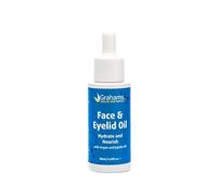 Grahams Natural Face & Eyelid Oil - For Very Dry Skin Around Eye & Face, Eczema & Perioral Dermatitis - Steroid-Free, Hypoallergenic, Non-Comedogenic - 100% Pure - with Argan & Jojoba Oil, 1.69 Fl Oz
