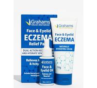 Grahams Natural Face & Eyelid Relief Pack - Clinically Proven Eczema Face Cream (50g) + Eyelid Oil (50ml) - Soothing Treatment for Dry, Itchy Skin, & Dermatitis | Steroid-Free for Sensitive Skin