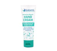 Grahams Natural Intensive Hand Repair Cream - Hand Cream for Very Dry, Cracked, Eczema Prone Skin - Itch Relief & Cracked Finger Tip Repair - With Hyaluronic Acid, Olive Butter & Vitamin E (50g)