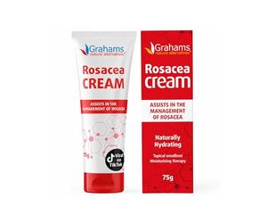 Grahams Natural Rosacea Moisturizer for Face Redness - Clinically Proven Anti Redness Face Cream For Sensitive Skin - Natural Ingredients, Hypoallergenic, Steroid-Free (2.64 fl oz)