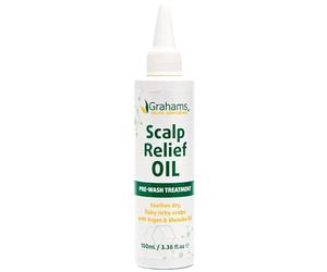 Grahams Natural Scalp Relief Oil - For Dry, Itchy & Flaky Scalp Psoriasis, Seborrheic Dermatitis & Dandruff Treatment - Hydrating, Moisturising & Exfoliating Scalp Oil, 100ml
