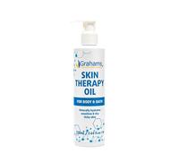 Grahams Natural Skin Therapy Body Oil - For Dry Skin, Eczema & Itch Relief - Hydrates & Nourishes Sensitive Skin - Natural 100% Oil Blend with Vitamin E | Hypoallergenic & Steroid-Free (220ml)