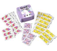 Graid Unicorn Print Plaster Tin, Assorted Sterile Children's Plasters Pack of 48 - Three Colourful Unicorn Theme Print Plasters for Kids