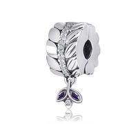 Grain Clip Stopper Charm 925 Sterling Silver Royal Crown Charm for Pandora Charm Bracelet (C)