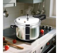 Grain Cooker Pot - 5 Liter Pressure Cooker Design, Aluminum Alloy Construction, Multi Function Cooking Vessel | Meat Poultry Seafood Vegetable Kitchen Restaurant Home Meal Preparation