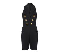 Grain de poudre stretch jumpsuit, female, Balmain, Playsuits, Black, S, Jumpsuits & Playsuits S