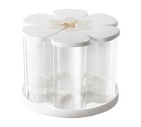 Grain Dispenser - 6-Grid Rotating Storage Container for Cereal, Flour, Sugar, Beans, Candy, Snacks with Easy Dispensing for Kitchen Pantry, counter top, Cabinet, 8.82 x 8.82 x 7.01 inches