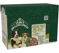 James Wellbeloved Adult Hypoallergenic Grain Free Pouches - Lamb & Chicken in Gravy - Multibuy: 48 x 90g