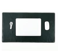 Grain Genuine Leather Desk Pad Large Retro Mouse Pad Vintage Leather Desk Protector Desktop Cover Non-Slip Writing Blotter Coffee Bar Mat for Office Home(Green,120x40cm)