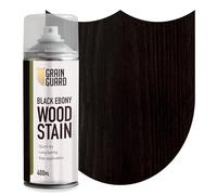 GRAIN GUARD Black Ebony 400ml Wood Stain Aerosol - Water Based Spray Wood Stain for Furniture, Doors & Cabinets - Quick Dry, Low Odour, Easy Apply Interior Wood Dye