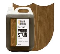 GRAIN GUARD Dark Pine Wood Stain 5L - Water Based Wood Stain for Furniture, Doors & Cabinets - Interior Wood Dye, Low Odour, Eco Friendly, Non Toxic, Quick Dry, Easy Application