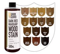 GRAIN GUARD Dark Red Mahogany Wood Stain 500ml - Water Based Wood Stain for Furniture, Doors & Cabinets - Interior Wood Dye, Low Odour, Eco Friendly, Non Toxic, Quick Dry, Easy Application