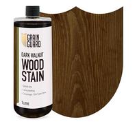 GRAIN GUARD Dark Walnut Wood Stain 1L - Water Based Wood Stain for Furniture, Doors & Cabinets - Interior Wood Dye, Low Odour, Eco Friendly, Non Toxic, Quick Dry, Easy Application