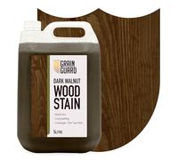 GRAIN GUARD Dark Walnut Wood Stain 5L - Water Based Wood Stain for Furniture, Doors & Cabinets - Interior Wood Dye, Low Odour, Eco Friendly, Non Toxic, Quick Dry, Easy Application