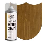 GRAIN GUARD Light Oak 400ml Wood Stain Aerosol - Water Based Spray Wood Stain for Furniture, Doors & Cabinets - Quick Dry, Low Odour, Easy Apply Interior Wood Dye