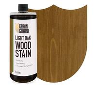 GRAIN GUARD Light Oak Wood Stain 1L - Water Based Wood Stain for Furniture, Doors & Cabinets - Interior Wood Dye, Low Odour, Eco Friendly, Non Toxic, Quick Dry, Easy Application