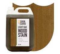 GRAIN GUARD Light Oak Wood Stain 5L - Water Based Wood Stain for Furniture, Doors & Cabinets - Interior Wood Dye, Low Odour, Eco Friendly, Non Toxic, Quick Dry, Easy Application