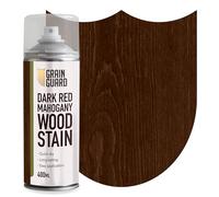 GRAIN GUARD Wood Stain Aerosol | Dark RED Mahogany | Water Based Stain| Easy Spray Application | Quick Dry | 400ml