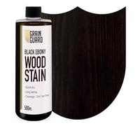 GRAIN GUARD Wood Stain Water Based | Black Ebony | 500ml | Interior Furniture Stain | Light & Dark Stains | Eco-Friendly & Non-Toxic Wood Dye | Easy Application | Quick Dry & Low Odour