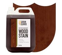 GRAIN GUARD Wood Stain Water Based | Very Red Mahogany | 5L | Interior Furniture Stain | Light & Dark Stains | Eco-Friendly & Non-Toxic Wood Dye | Easy Application | Quick Dry & Low Odour