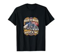 Grain Hauler Trucker Harvest On Time Truck Driver Value Graphic T-Shirt