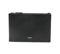 Grain Leather Minimal Slim Pouch with Wristlet, male, Tom Ford, Wallets & Cardholders, Black, ONE SIZE, Accessories ONE SIZE