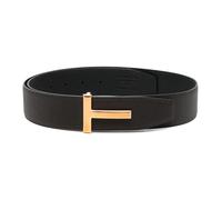 Grain Leather T Icon Belt - male - Tom Ford - Belts - Brown - 100 CM - Accessories 100 CM