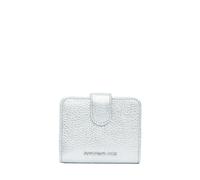 Grain Leather Women's Wallet Mandarina Duck Argenté 8x10x2 cm