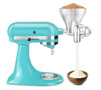 Grain Mill Attachment for Kitchenaid Stand Mixer, Kitchen Aid Accessories and Attachments Flour Mill, Mixer Attachment Wheat Grinder Fit for Grinding Wheat, Corn, Oats, Buckwheat and Other Cereals