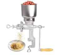 Grain Mill for Flour Large Cast Iron Manual Adjustable Grinding Tool Flour Mill for Kitchen Household Bakery Farm Cooking Tortillas Bread Dough Coffee Grinding Preparation