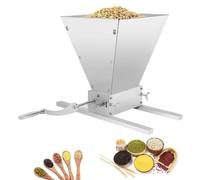 Grain Mill Grinder, Grain Mill Malt Crusher 2 Roller Stainless Steel & Carbon Steel Grain Mill Brewing, Stainless Steel Malt Crusher, 4l Grain Mill Grinder With Hand Crank & Electric Drill Ready