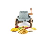 Grain Mill Multifunction Grinding Millstone, Dry/Wet Powder Pulverizer for Herbs, Seeds, Spices, Classic Paste Mill,