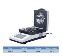 Grain Moisture Meter, 110g 1mg 5mg 10mg 0.001g 0.005g 0.01g Halogen 180 Centigrade 50g Rapid Heating Touch Screen Accurate Moisture Analyzer(MA-50-5)