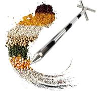 Grain Probe Sampler, Double Layer Rotary Powder Sampling Tube With 90° Rotation Handle and Pointed Design, 3 Slots Efficient Stratification, for Rice, Corn, Wheat, Soybeans Diameter