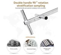 Grain Probe Sampler Powder Sampler Stainless Steel Solid Sample Grain Probe Grain Probe Sampler Slot Sampler Probe Thief Sampler Cement Fertilizer Sampler Solid S(Size:1.5m/4.9ft,Color:Diameter: 19mm)