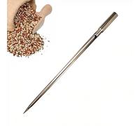 Grain Probe Sampler,Soil Test Kit Sampler,304 Stainless Steel,Grain Probe Rod,Multi-Functional Sampling Tool,for Outdoor Cement And Fertilizer Testing(Size:500mm*16mm)