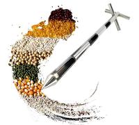 Grain Probe Sampler, Stainless Steel Double Layer Sampling Tube for Rice, Corn, Wheat, Soybeans, 0.8M to 1.5M Length