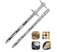 Grain probe sampler, stainless steel double-layer sampling tube, suitable for solid particles - 3 slots, 25 mm in diameter, 1.5 m in length.
